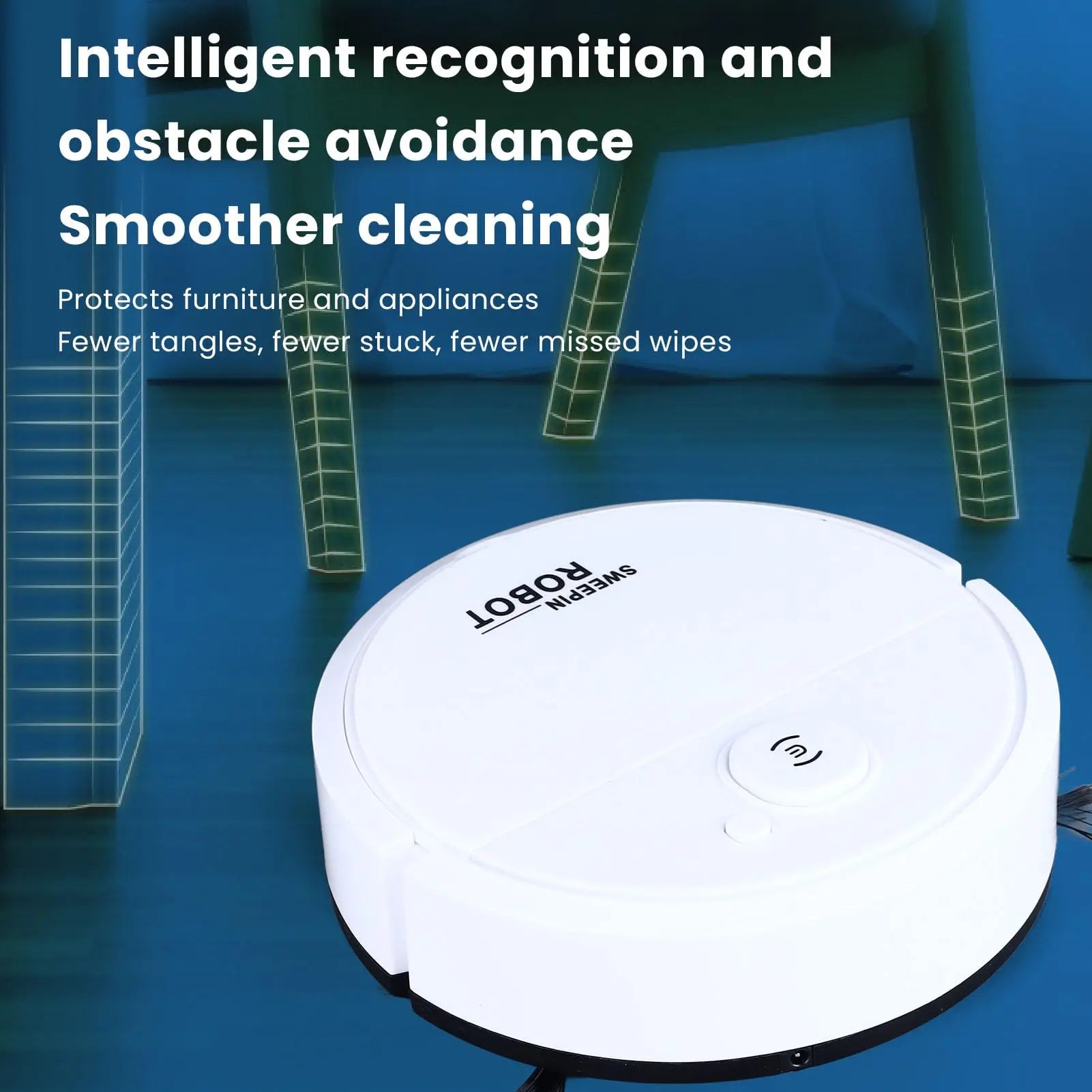 3-in-1 Robot Vacuum Cleaner 4000Pa Strong Suction Smart Sweeping Mopping Robot for Home Floor Dust Pet Hair Quiet Auto Cleaning
