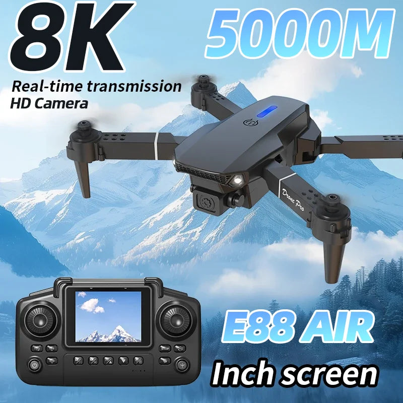 E88 PRO 8K Camera Drone Gift Set Two Batteries Foldable with Carry Case WiFi FPV & Auto Hover Easy To Fly for Beginners