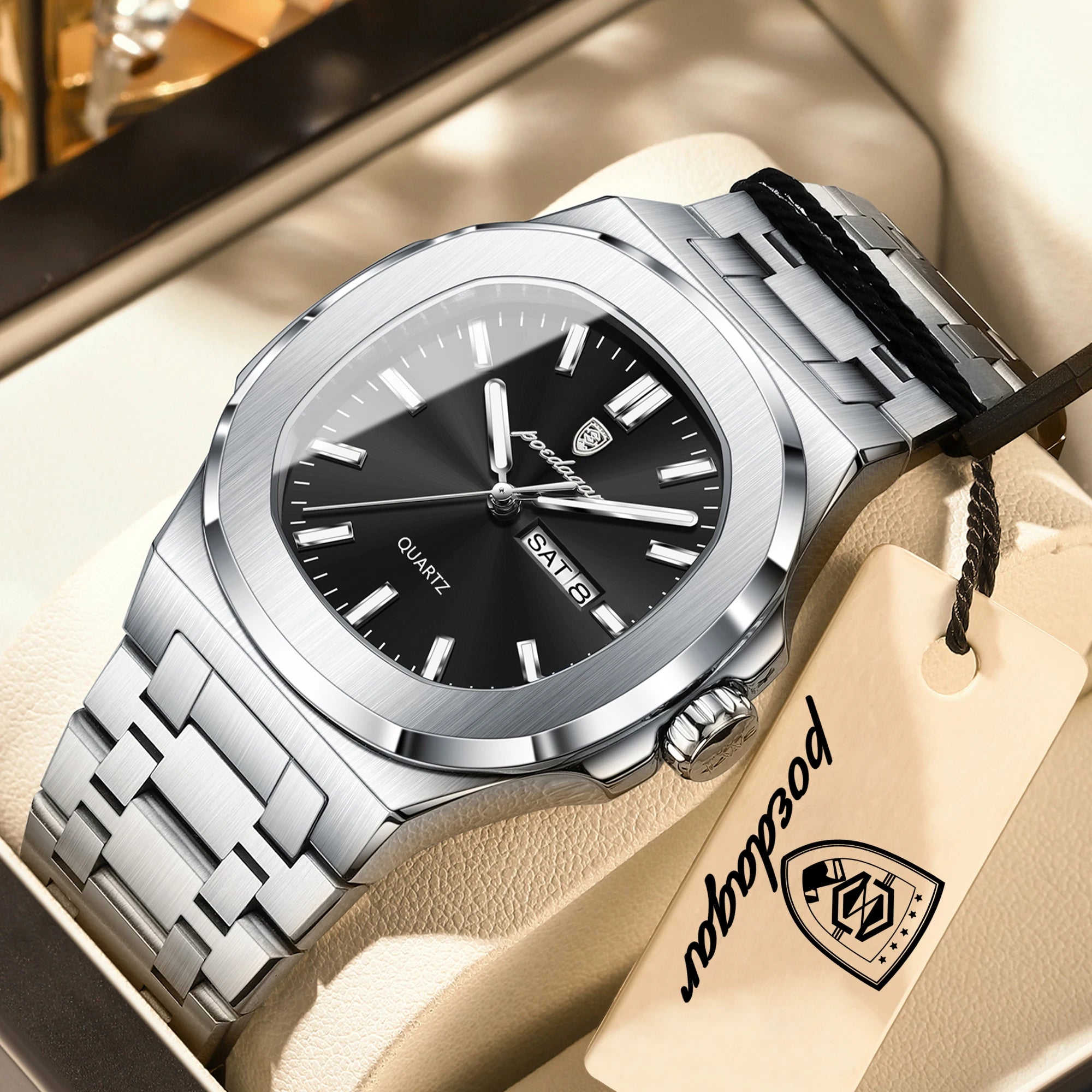 Luxury Square Men's Watches Waterproof