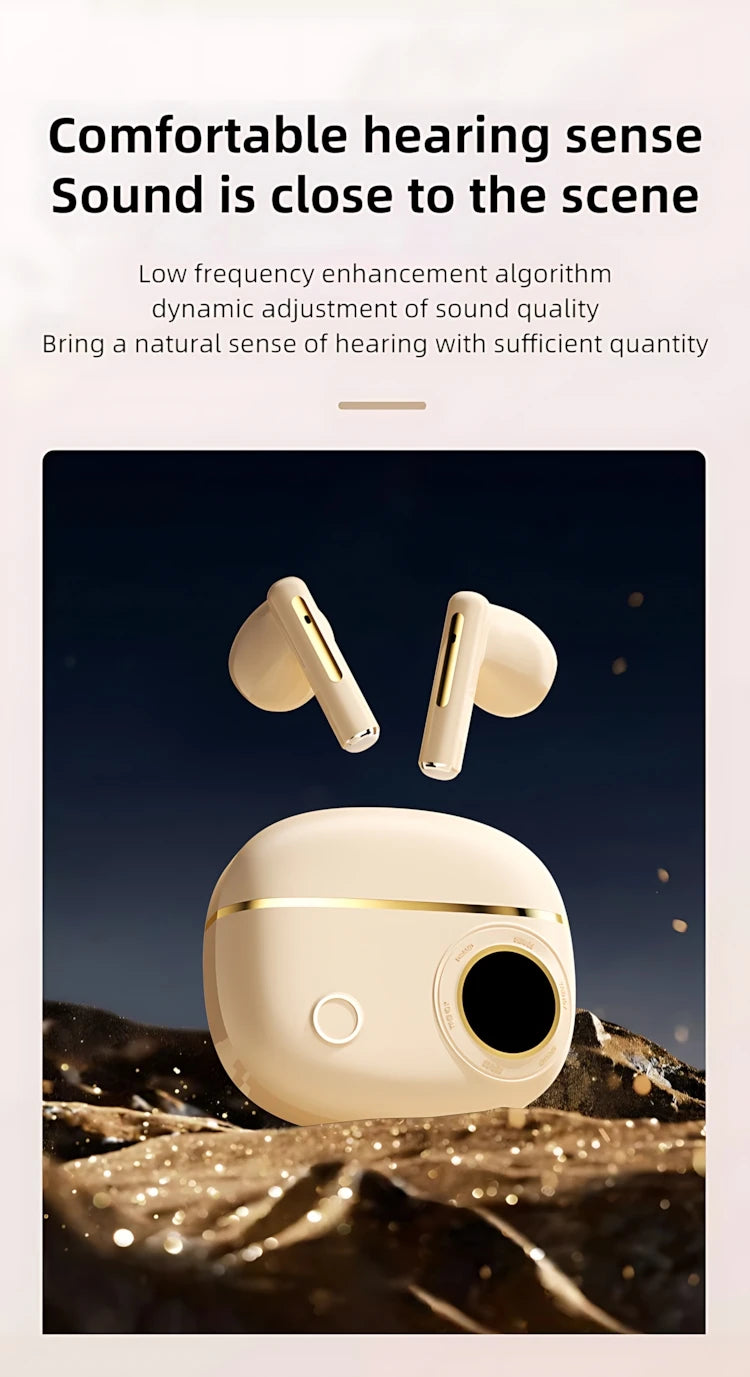 TWS Wireless Bluetooth Headset LED Dislpaly Binaural Waterproof Noise Reduction Earphone Sports Stereo Noise Canceling Headphone