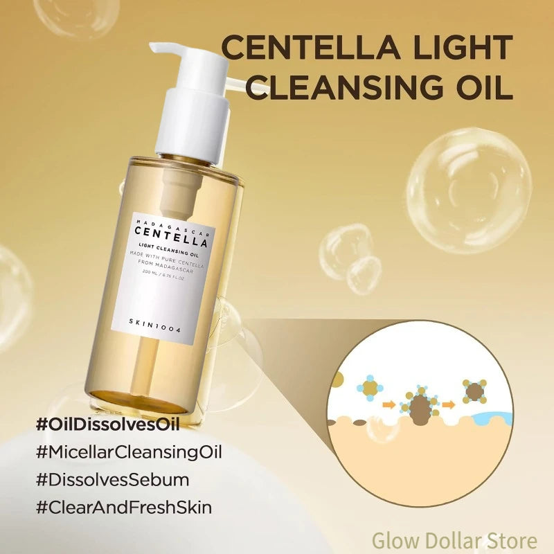 Korean SKIN1004 Skincare Centella  3 Pcs Toning Toner, Pore Care Light Cleansing Oil, Facail Serum for Soothing Sensitive Skin