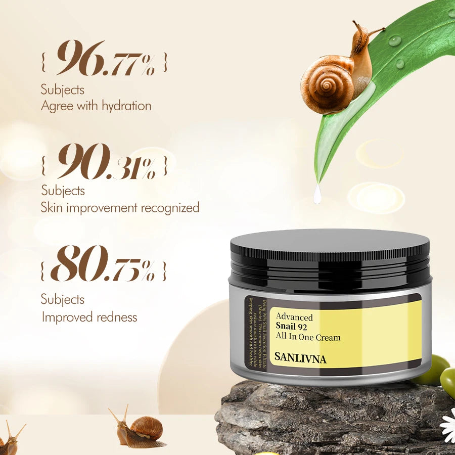 Snail Mucin 96 Essence + Snail 92 Moisturizing Cream + Deep Cleansing Facial Cleanser Whitening Three-piece Skin Care Set Korea
