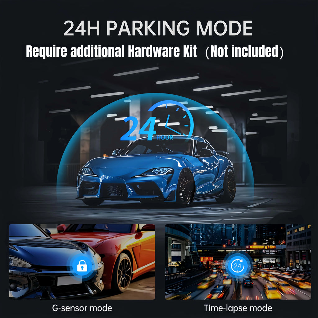 9.66" UHD 4K 2160P Car Dvr Mirror Dash Cam Dual Lens Dashcam IPS Screen Camera Drive Recorder Stream RearView Mirror 32G Card