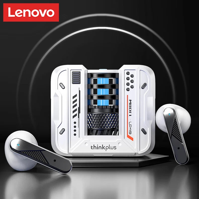 Original Lenovo LP49 Wireless Gaming Earphones Noise Reduction Daul Mode HD Call Earbuds Low Latency Bluetooth 5.4 Headphones