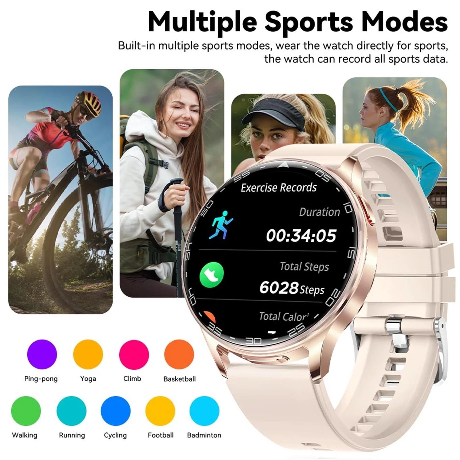 Smart Watch with Earbuds for Men Women 1.39'' Fitness Tracker Smartwatch 2-in-1 Waterproof