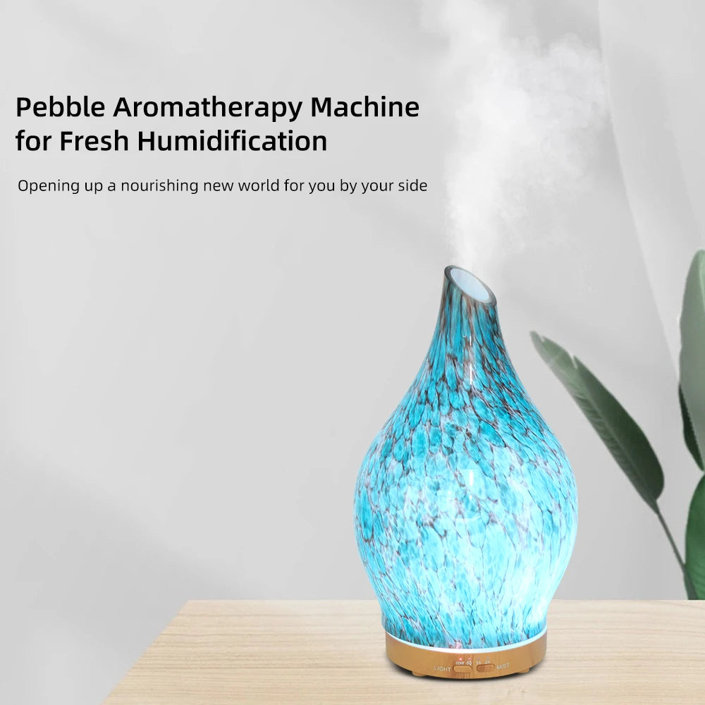 200ml Aromatherapy Diffuser with 3 Oils - 7-Color Gradient Light, Auto Timer, Ultra-Silent, Home Safe
