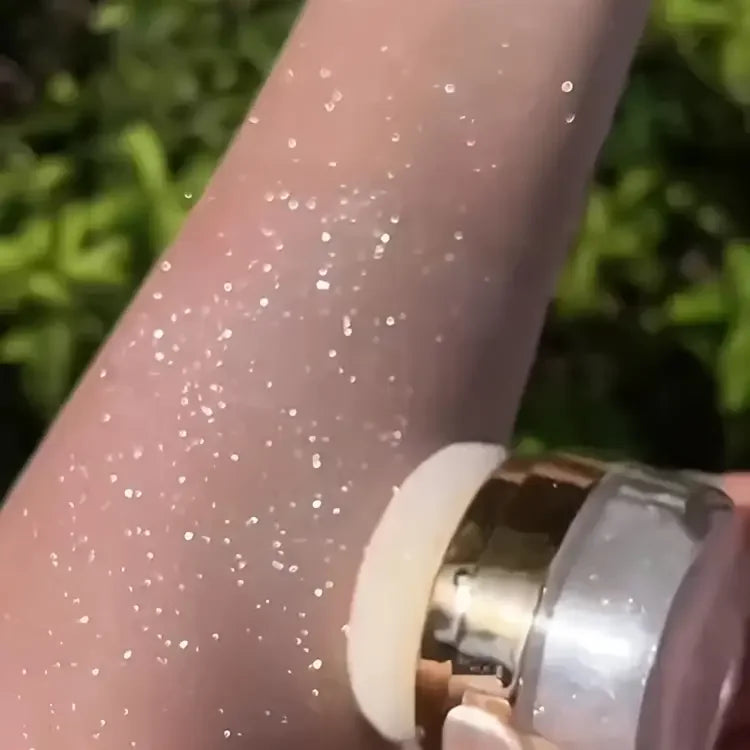 Wedding Party Highlight Powder, Buildable Medium-Density Shimmer for Face and Body, Waterproof Portable Compact, Creates Natural