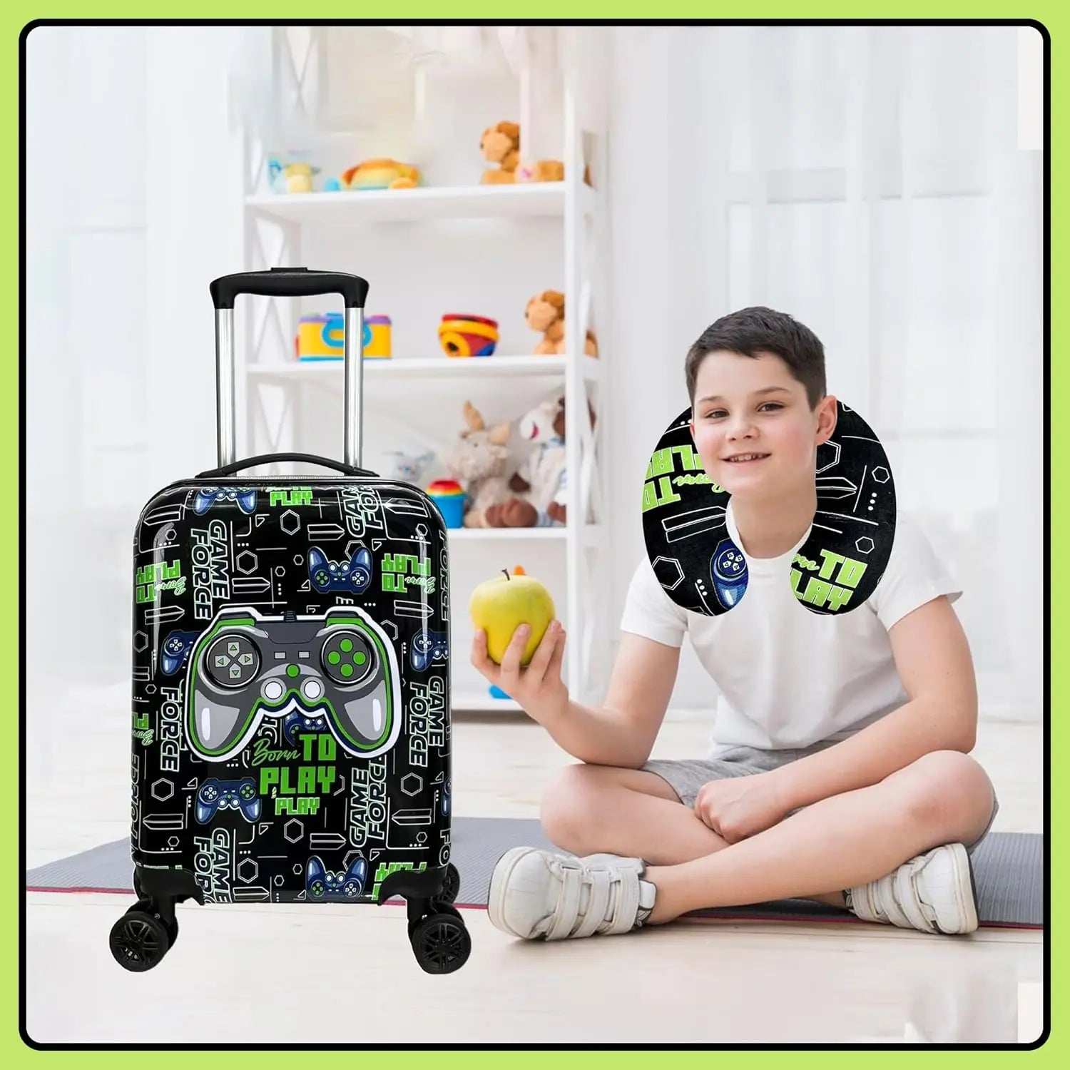 5-Piece Kids Luggage Set with Spinner Wheels, Airline-Approved Carry-On for Boys and Girls