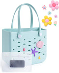 Water-resistant Rubber Tote Bag for Women, Sandproof Beach Essential for Summer Swim Pool Cruise