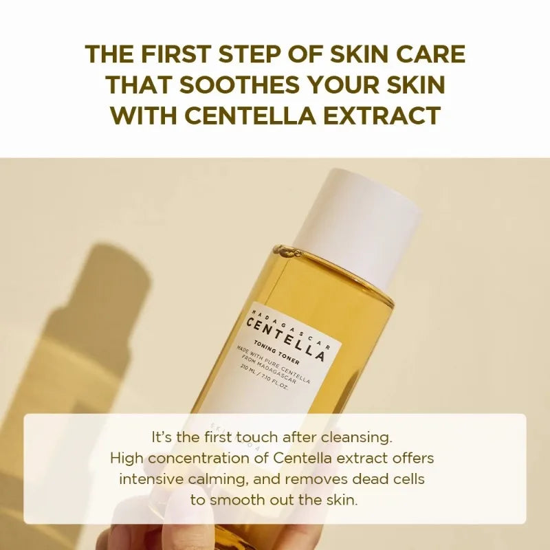 Korean SKIN1004 Skincare Centella  3 Pcs Toning Toner, Pore Care Light Cleansing Oil, Facail Serum for Soothing Sensitive Skin
