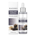 Black & White Rice Exfoliant Ampoule, White & Black Rice Exfoliating Essence Serum with Hyaluronic Acid, Deep Hydration Skincare
