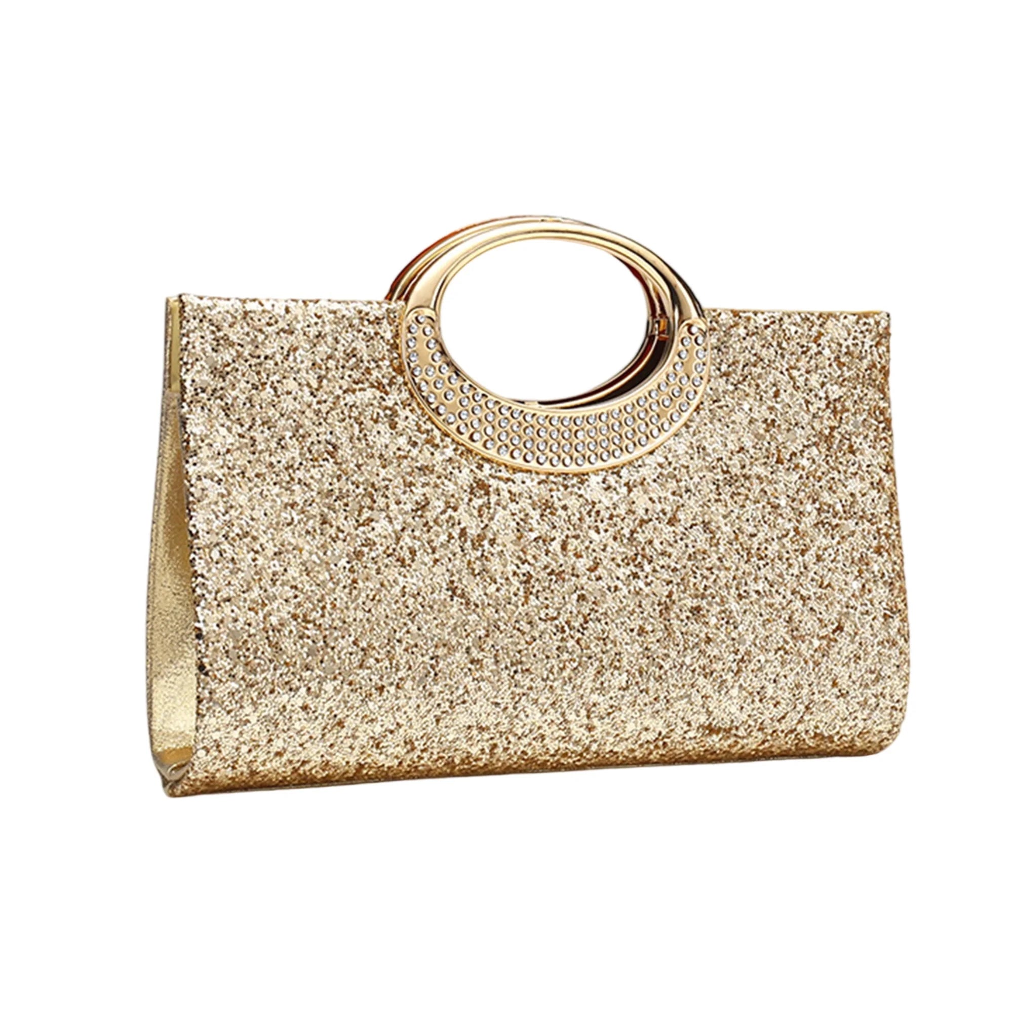 Elegant Rhinestone Embellished Clutch Purse with Detachable Chain Strap for Women s Evening Party Outfits