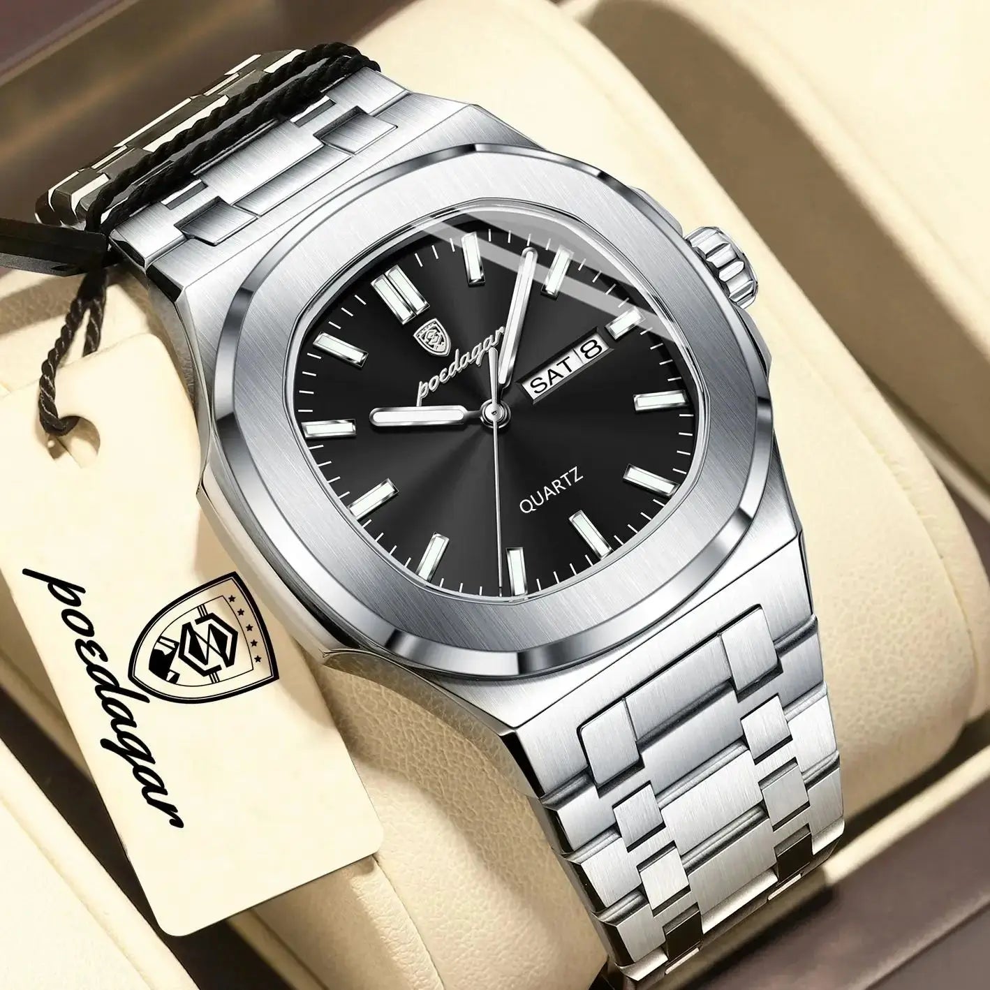 Luxury Square Men's Watches Waterproof