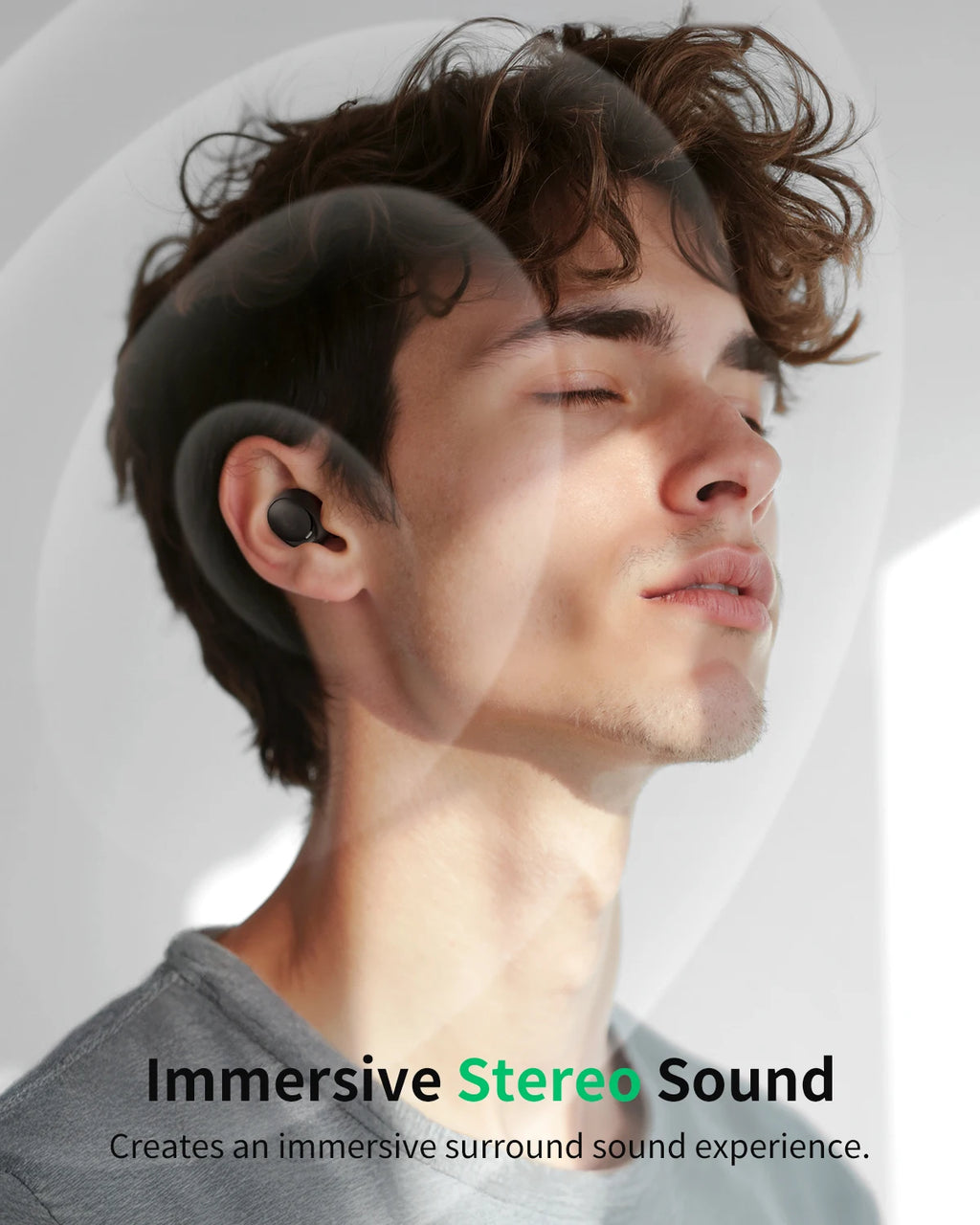 Wireless Earbuds Bluetooth 5.4 in Ear Environmental Clear Calls Earbuds for iPhone and Android 40H Playtime for Sports
