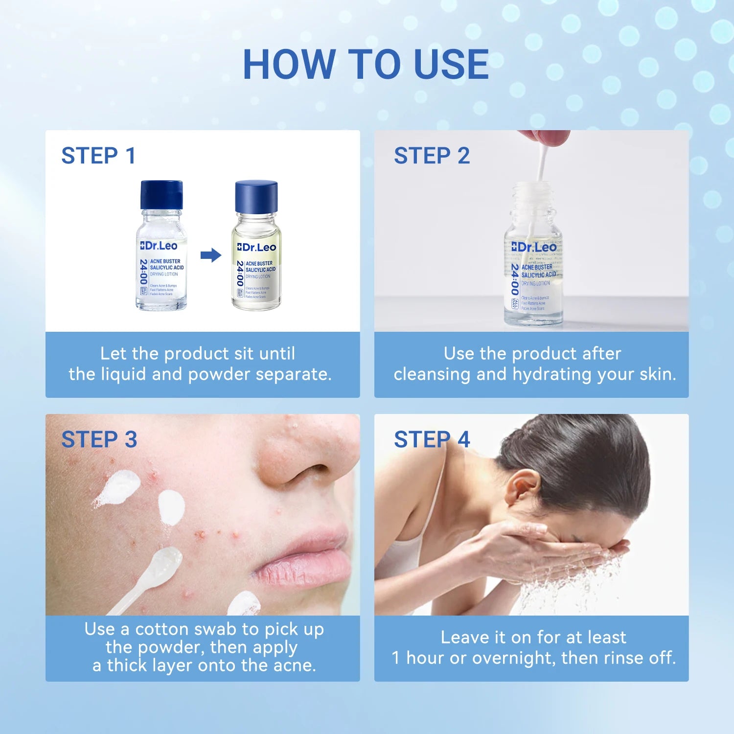 Dr.Leo Acne Serum Salicylic Acid Acne Essence Anti-acne Serum Pimple Removal Acne Scars And Pores Skin Care