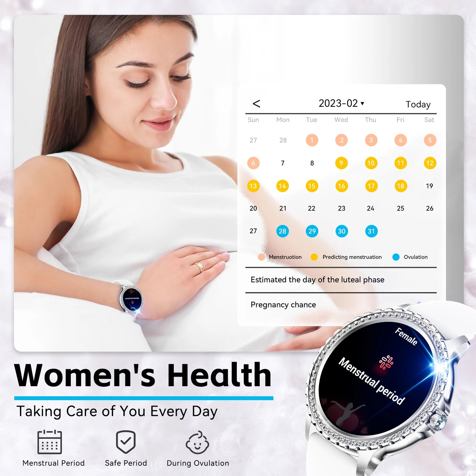 Smart Watch for Women Smartwatch Fitness Tracker for iPhone Android Phones