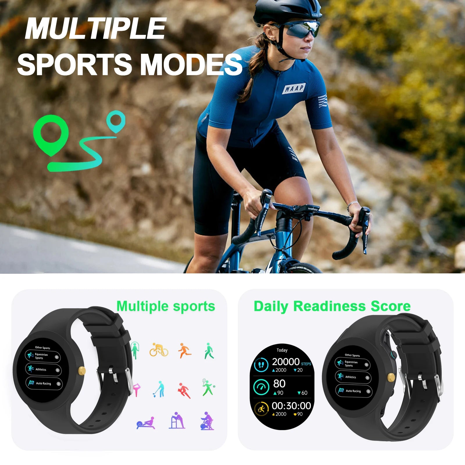 Smart Watch, Fashionable Wireless Calls, Call Notification and Rejection Pedometers, Text Message Reminder