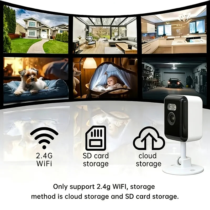 4PC Smart 1080p Wi-Fi Smart Home Security Camera 2MP, HD,Real-time APP Alerts, 2-Way Audio, with Motion Tracking for Baby & Pet