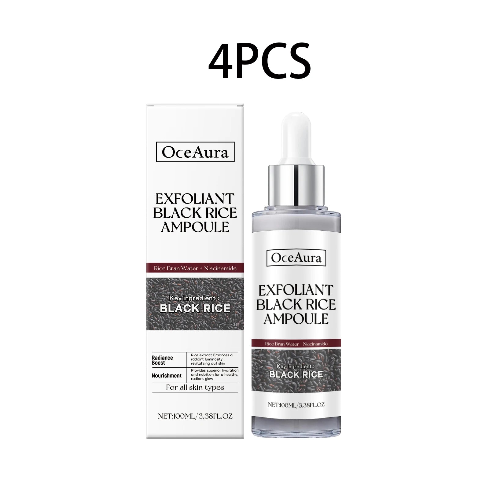 Brightening Essence Exfoliant Black Rice Ampoule Daily Soft Exfoliating Face Softening Keratin Radiant Moisture Nourishing Skin