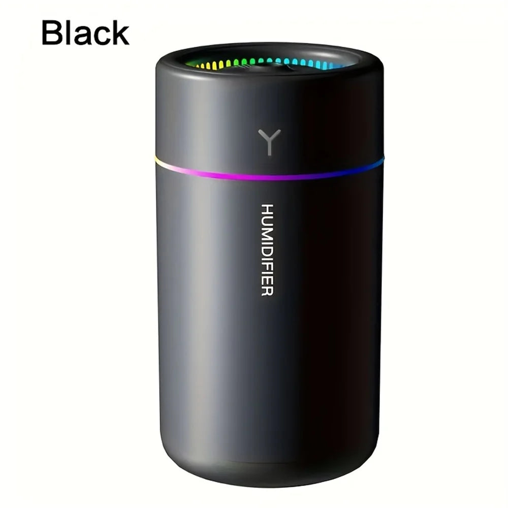 1pc Car Humidifier Colorful LED Aromatherapy Humidifier Silent Ultrasonic Air Aromatherapy Machine Suitable for Bedroom Office