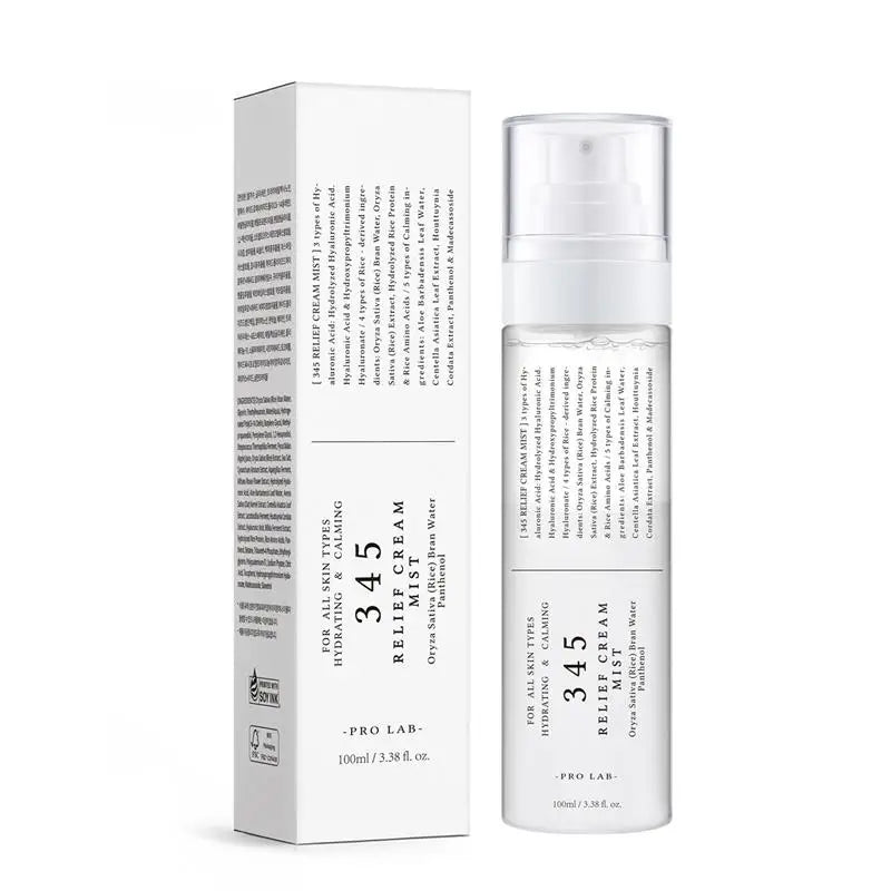 345 Relief Face Cream Blemish Care Pdrn Niacinamide Relief Mist Hydration Dry Skin Soothing & Firming Eye Cream Recovery Set