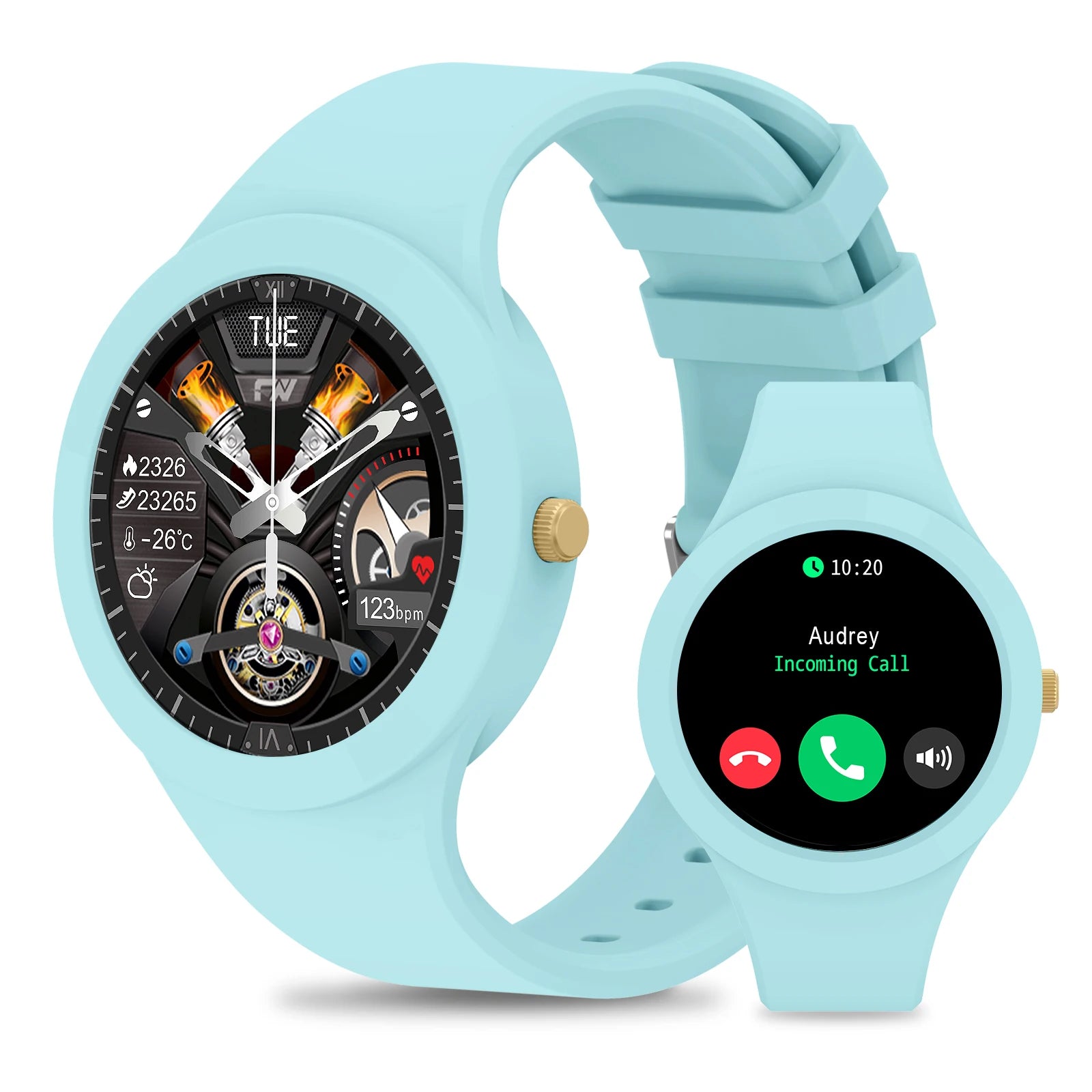 Smart Watch, Fashionable Wireless Calls, Call Notification and Rejection Pedometers, Text Message Reminder