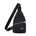 Adjustable Quilted Sling Backpack Outdoor Travel Bag For Men Women Casual Crossbody Small Sling Backpack Sling Bags