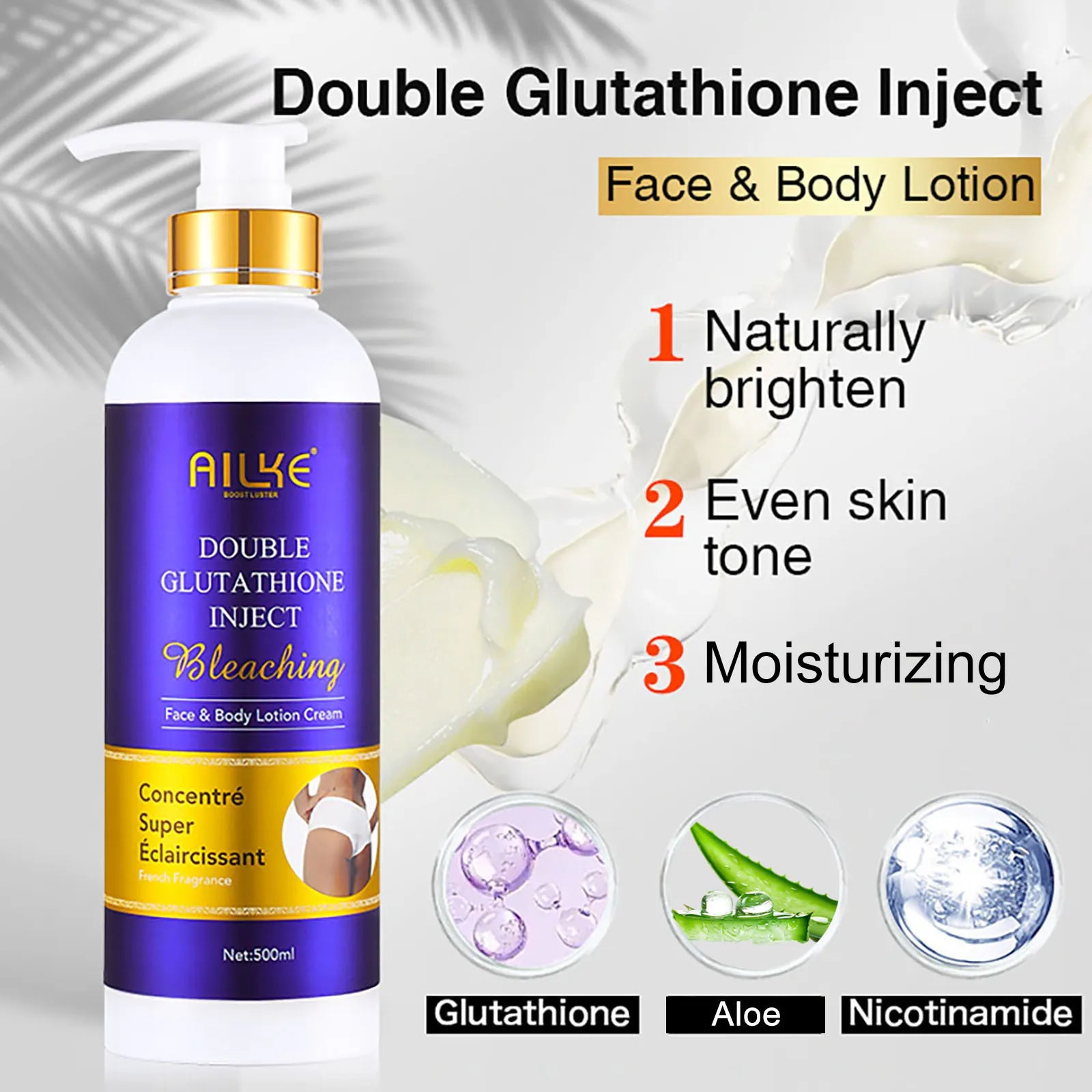 Double Glutathione Whitening Range, Improve Uneven Skin Tone, Moisturizing, Reduce Melanin, Freckles, Hyperpigmentation