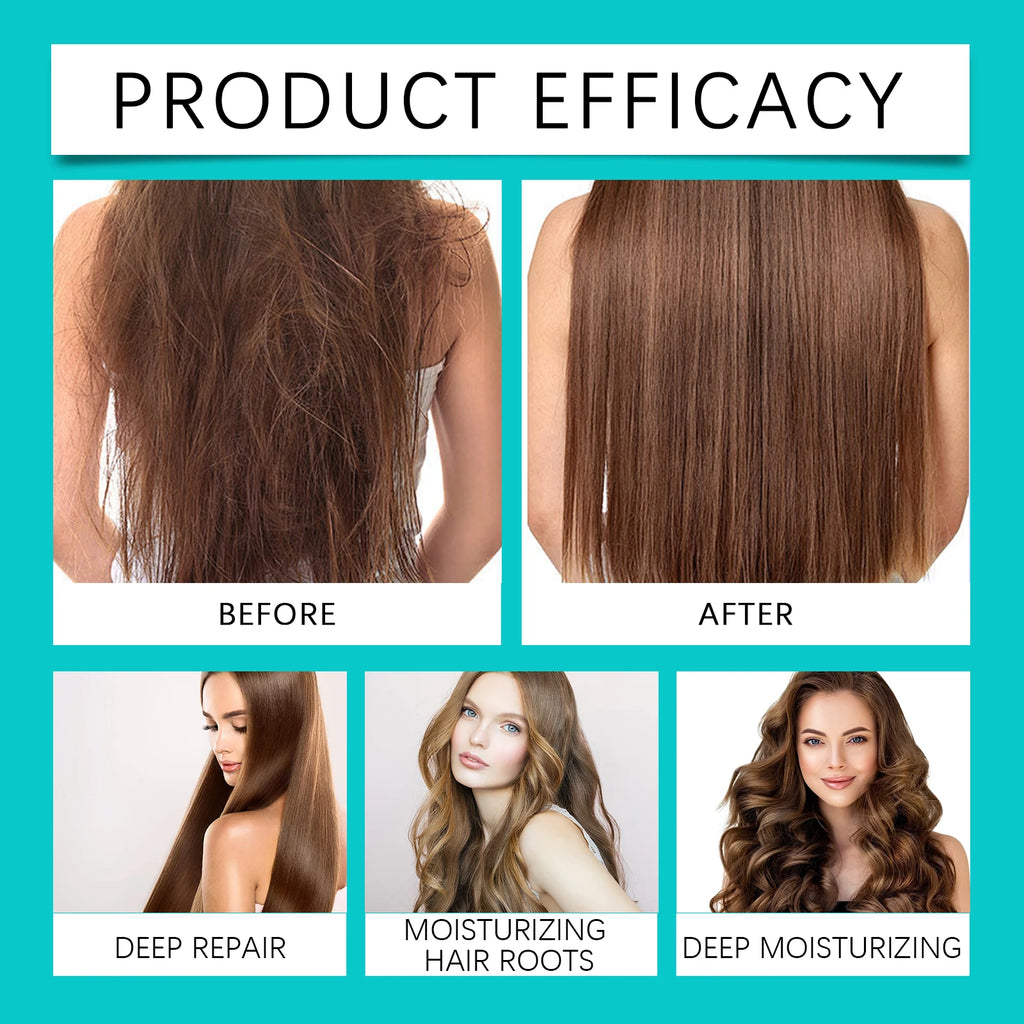 EELHOE Argan Oil Hair Care Set Moisturizing Repair Damaged Hair Reduce Split Ends Strengthen Hair Scalp Smoothing Hair Care Set
