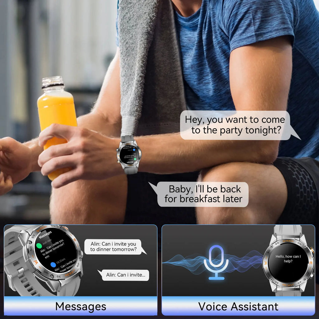 Military Smart Watch for Men1.46"Fitness Tactical Smart watch