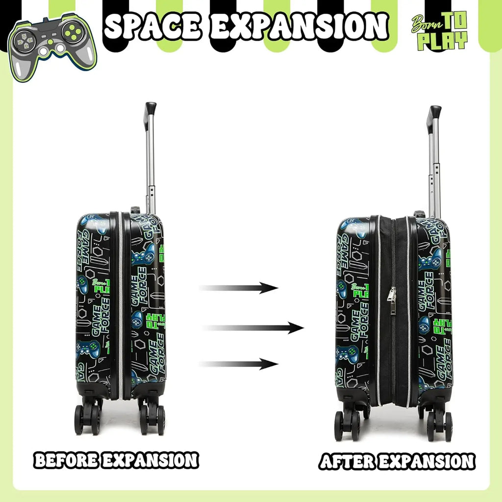 5-Piece Kids Luggage Set with Spinner Wheels, Airline-Approved Carry-On for Boys and Girls