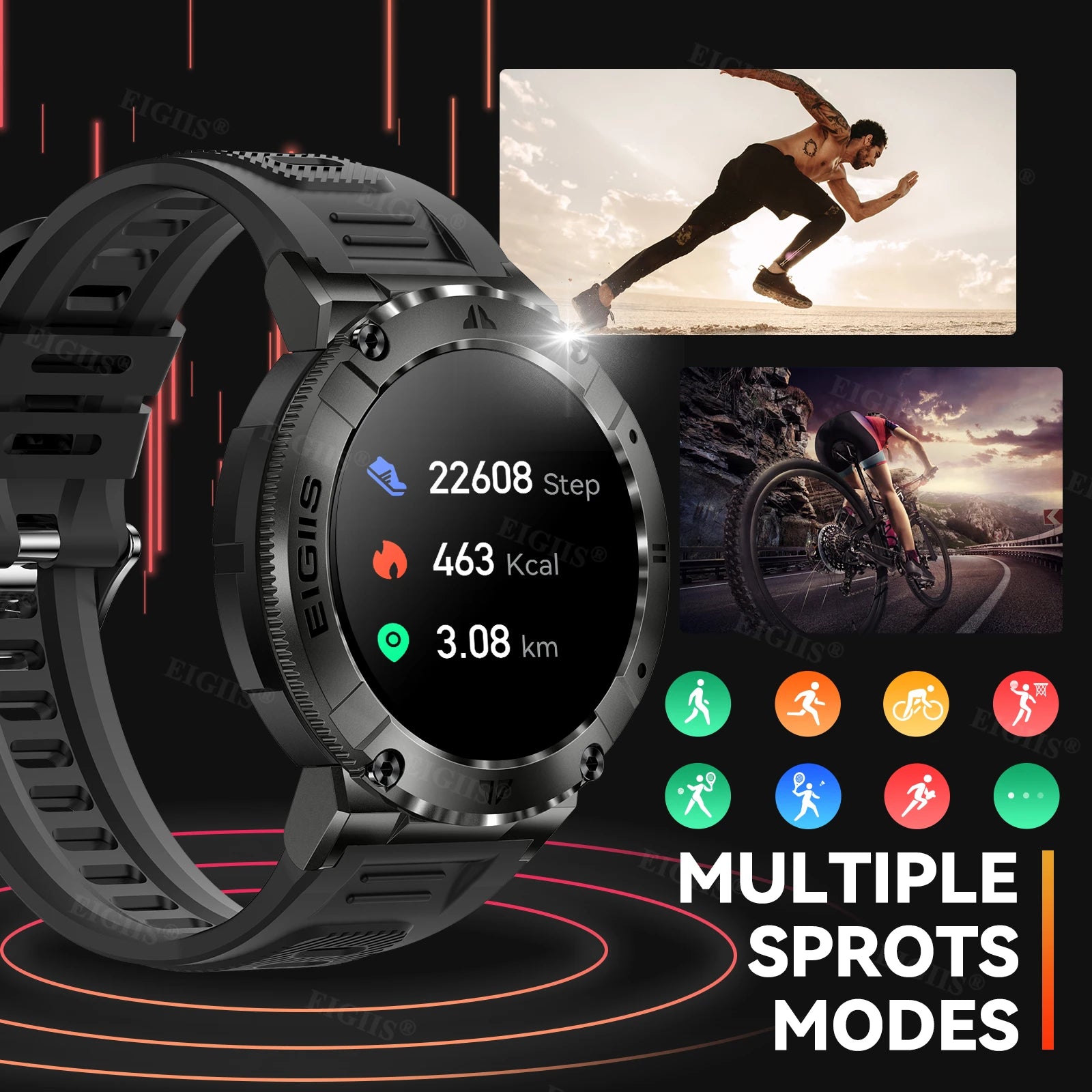 Smart Watch Men Display Bluetooth Waterproof