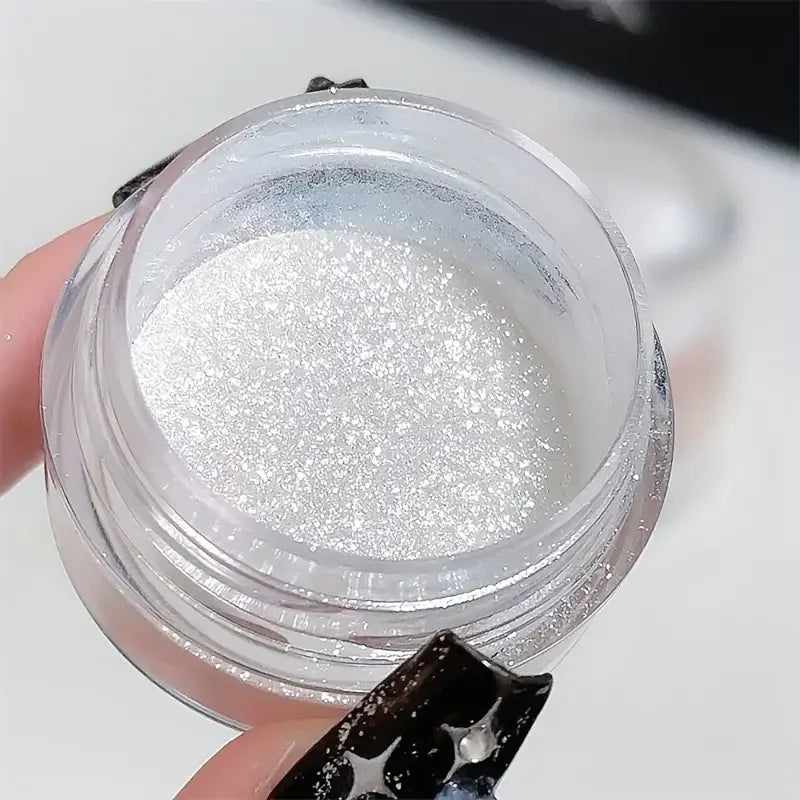 Wedding Party Highlight Powder, Buildable Medium-Density Shimmer for Face and Body, Waterproof Portable Compact, Creates Natural