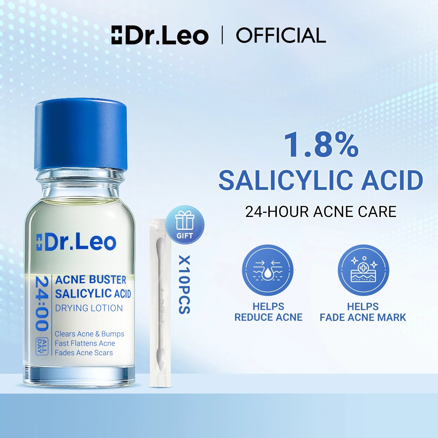 Dr.Leo Acne Serum Salicylic Acid Acne Essence Anti-acne Serum Pimple Removal Acne Scars And Pores Skin Care