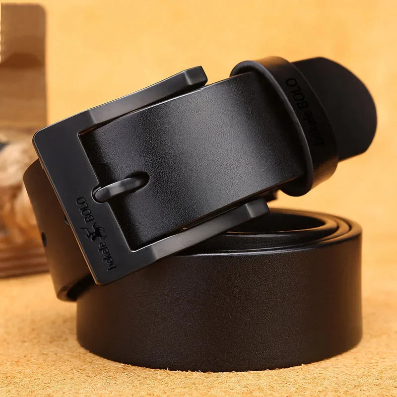 2024 Famous Luxury Brand Designer Jeans Belts for Men Real Genuine Leather Men's Fashion Metal Alloy Pin Buckle Business Belt