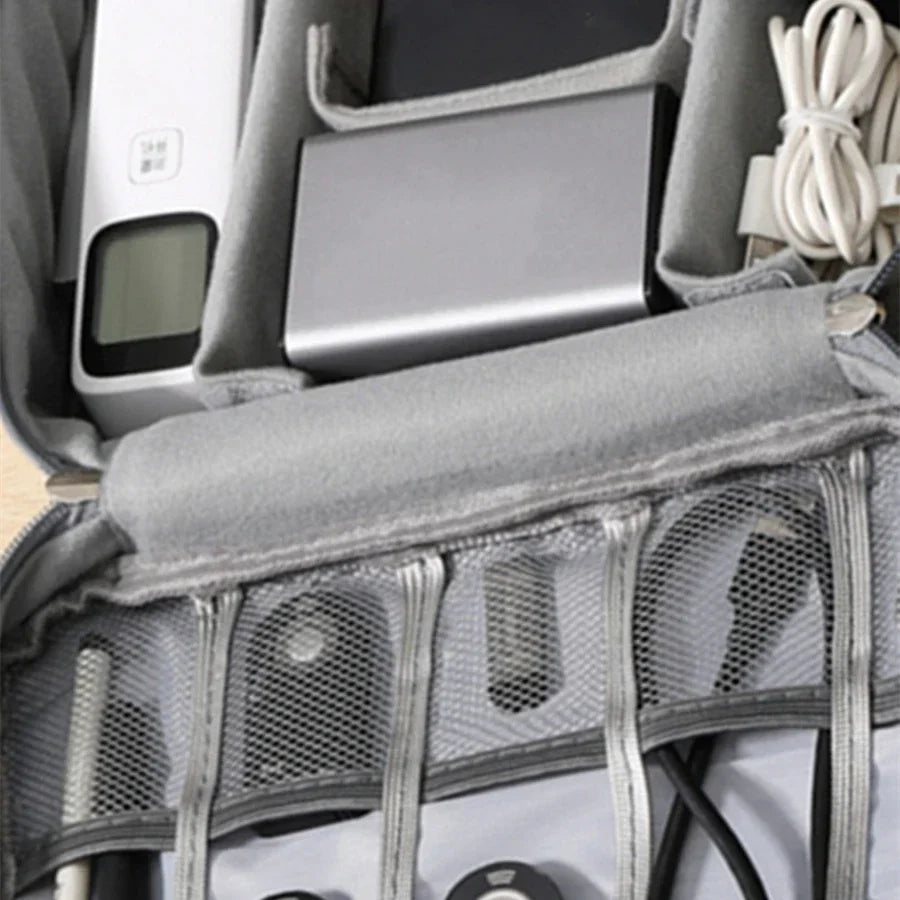 Waterproof Cable Organizer Pouch – Travel Tech Bag for Chargers, USB Cables & Adapters