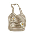 Women’s knitted single-shoulder bag, large capacity, summer beach bag,lightweight casual handbag,fashionable single-shoulder bag