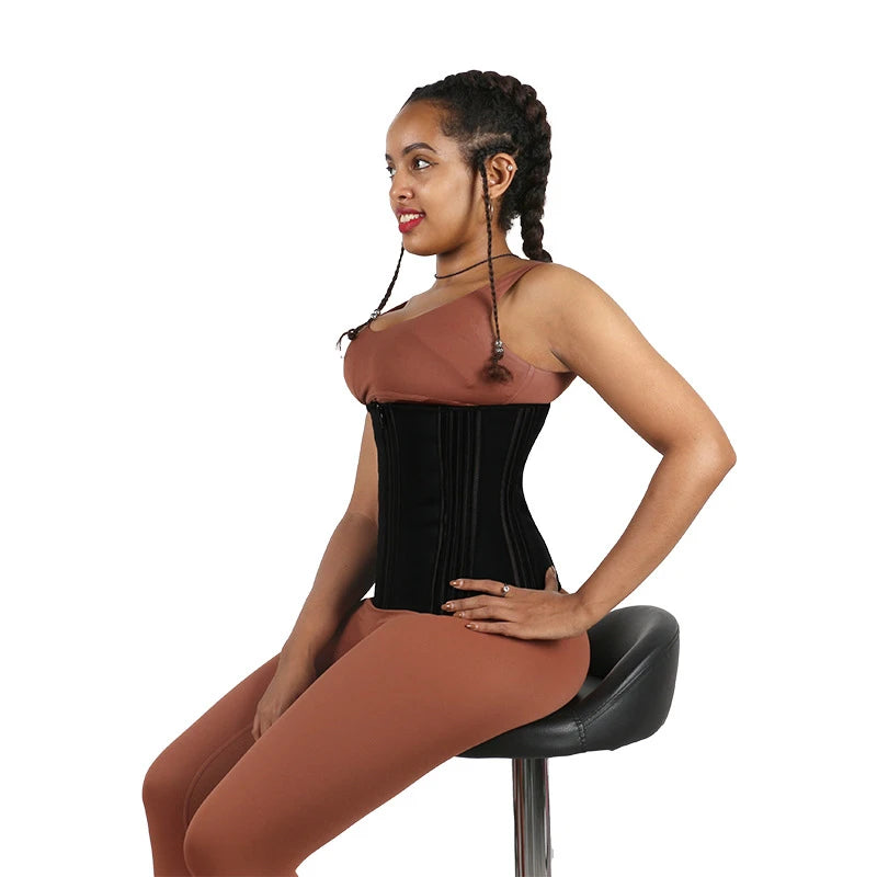 Colombiana Faja Corset Waistcoat Steel Rib Buckle Zipper Shaping Waistband/ Waist Trainer Reducing and Shaping Girdles for Women