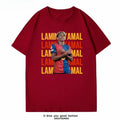 Men's T-shirt pure cotton football Barcelona Yamal short-sleeved T-shirt Harajuku y2k casual O-collar short-sleeved unisex