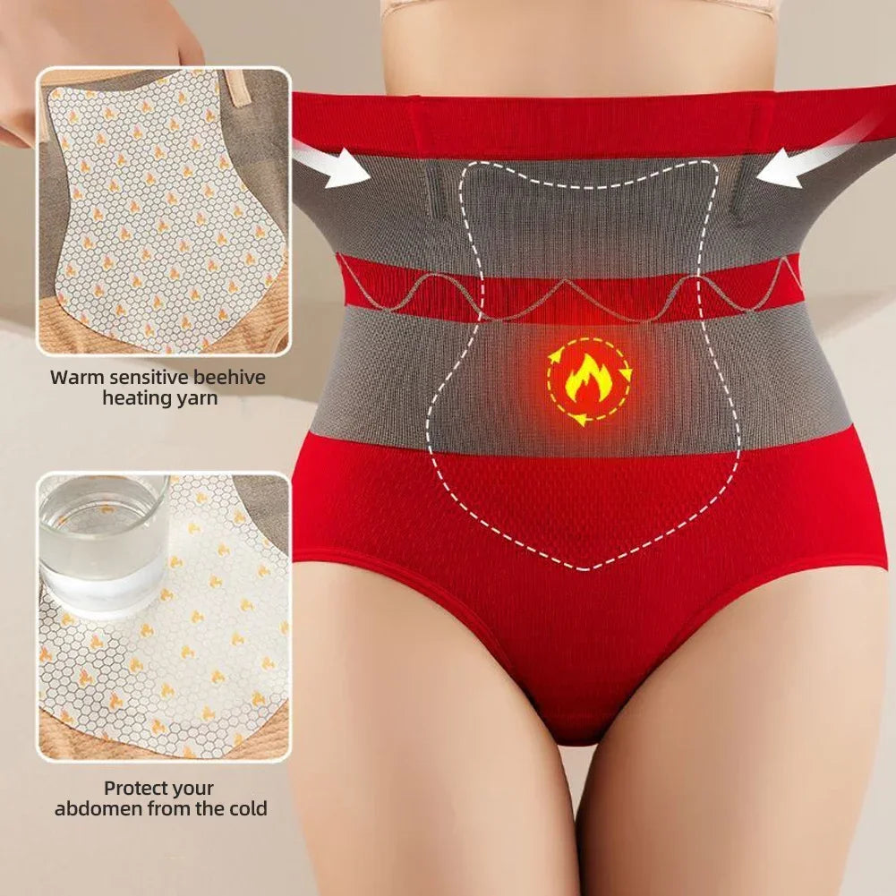 Women's High Waist Belly Slimming Panties Body Shapers Waist Trainer Butt-lifting Non-trace Warm Underwear Hot Underpants Postp