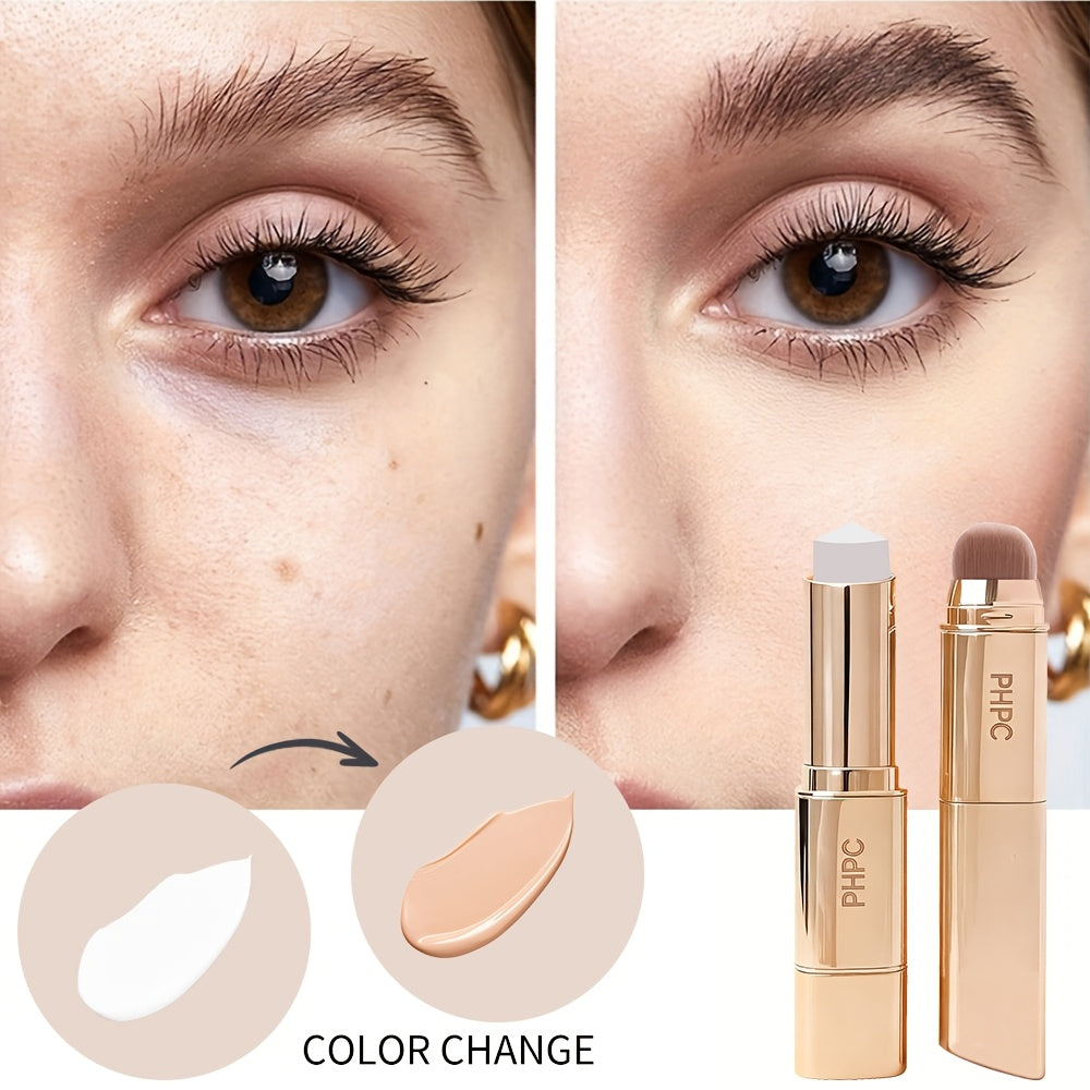 Dual-Ended Foundation Concealer Stick • Available in 3 Colors • Detachable And Washable Brush Head • Waterproof And Sweatproof • High Coverage And Moisturizing • Natural Matte End • Suitable for All Skin Tones •