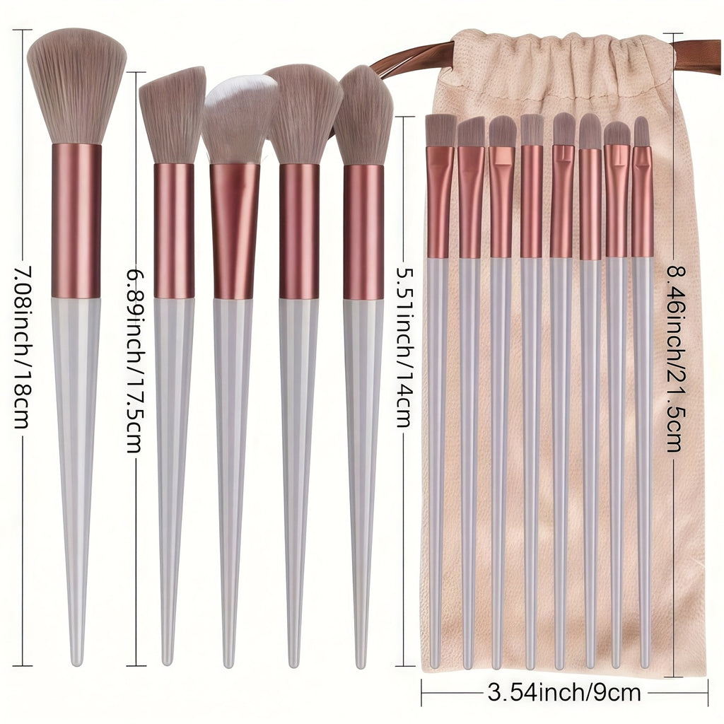 16pcs Makeup Brush Set, Including 3pcs Black Triangle Shaped Powder Puff Set for Loose Powder, with Velvet Short Hair, Soft And Adhensive, with 13pcs Makeup Brush Set Soft Fluffy Professional Cosmetic Foundation Powder Eyesha