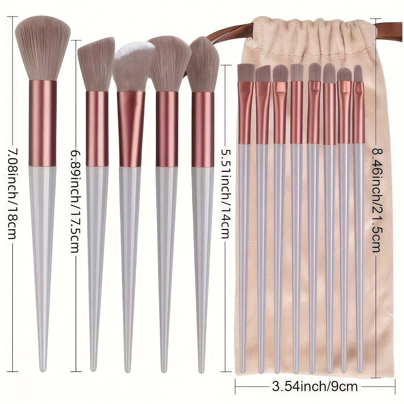 16pcs Makeup Brush Set, Including 3pcs Black Triangle Shaped Powder Puff Set for Loose Powder, with Velvet Short Hair, Soft And Adhensive, with 13pcs Makeup Brush Set Soft Fluffy Professional Cosmetic Foundation Powder Eyesha