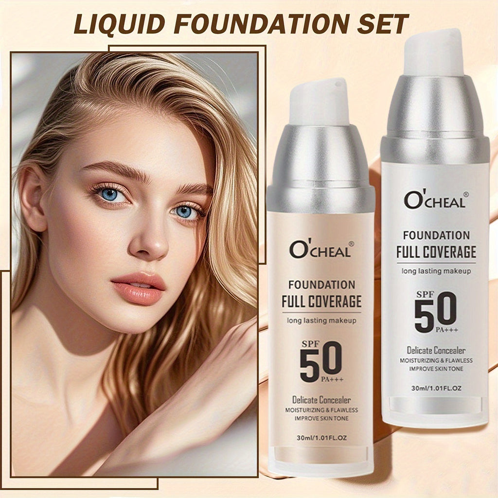 Perfect Air Foundation, Women Makeup-Flawless High Coverage CC Cream With 24H Wear&Lightweight Moisturizing Formula, Natural Nude Finish For Mature Skin&Older Women, Buildable Coverage For Smooth Radiant Skin, Christmas Gift