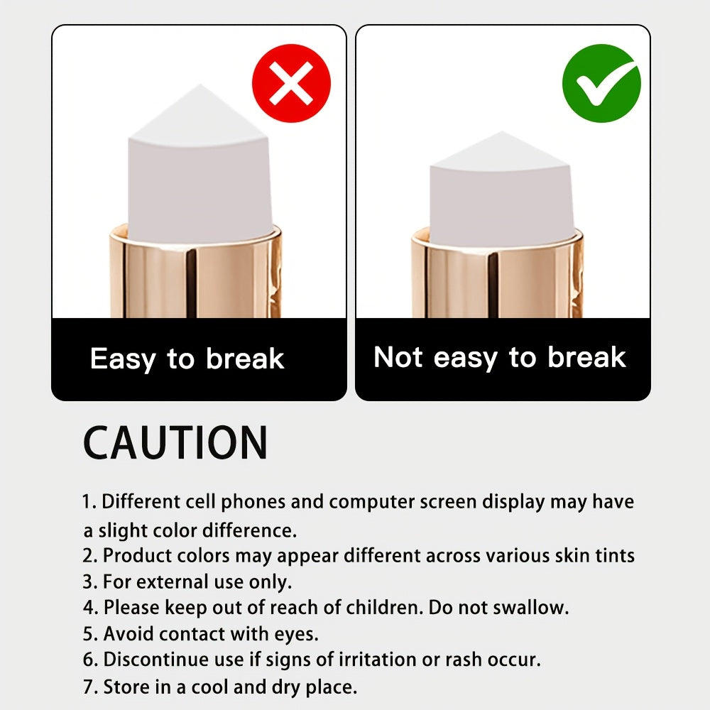Dual-Ended Foundation Concealer Stick • Available in 3 Colors • Detachable And Washable Brush Head • Waterproof And Sweatproof • High Coverage And Moisturizing • Natural Matte End • Suitable for All Skin Tones •