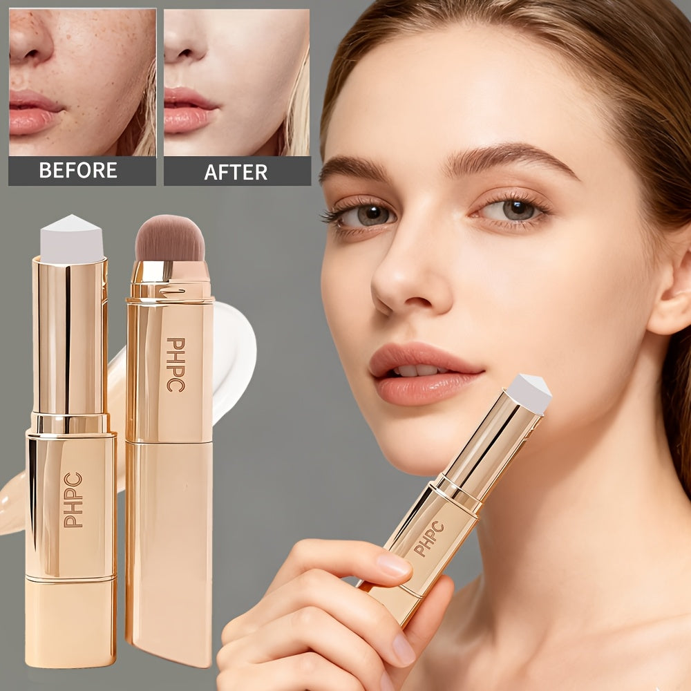 Dual-Ended Foundation Concealer Stick • Available in 3 Colors • Detachable And Washable Brush Head • Waterproof And Sweatproof • High Coverage And Moisturizing • Natural Matte End • Suitable for All Skin Tones •