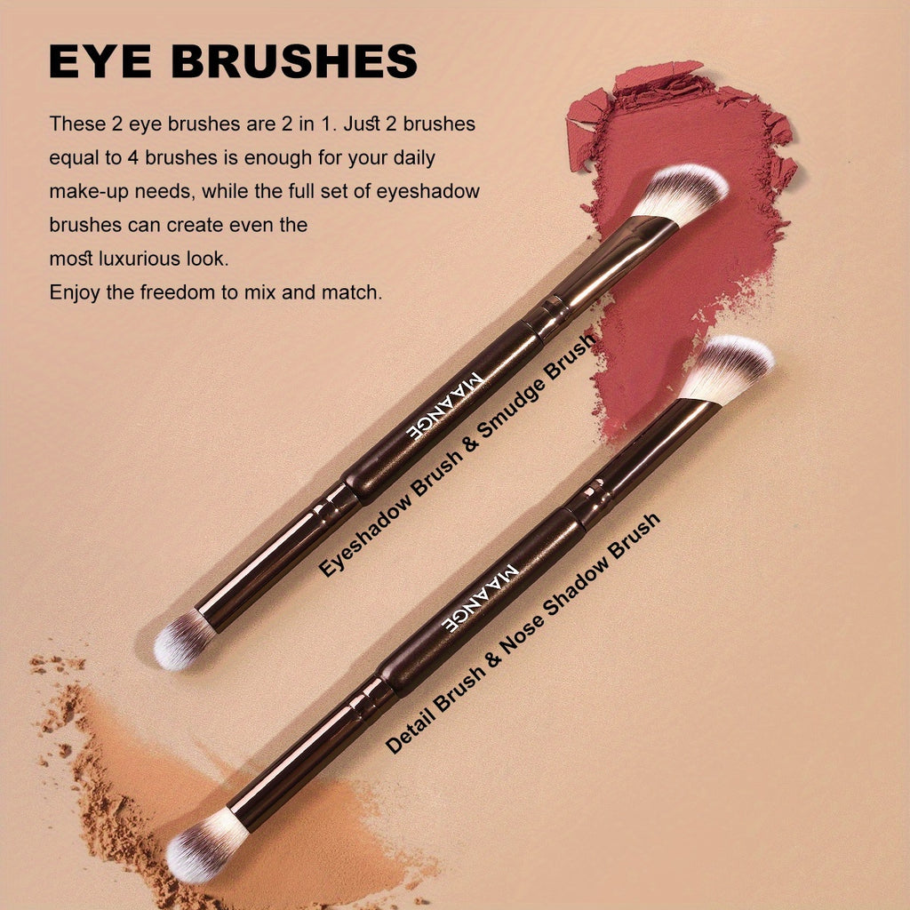 6/13pcs Multifunctional Makeup Brush Set | Foundation, Concealer, Blush Brushes with Soft Polyester Bristles, Travel-Portable, ABS Plastic Handle, Ideal Gift for Women