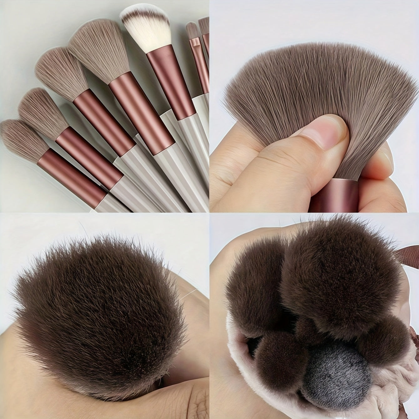 16pcs Makeup Brush Set, Including 3pcs Black Triangle Shaped Powder Puff Set for Loose Powder, with Velvet Short Hair, Soft And Adhensive, with 13pcs Makeup Brush Set Soft Fluffy Professional Cosmetic Foundation Powder Eyesha