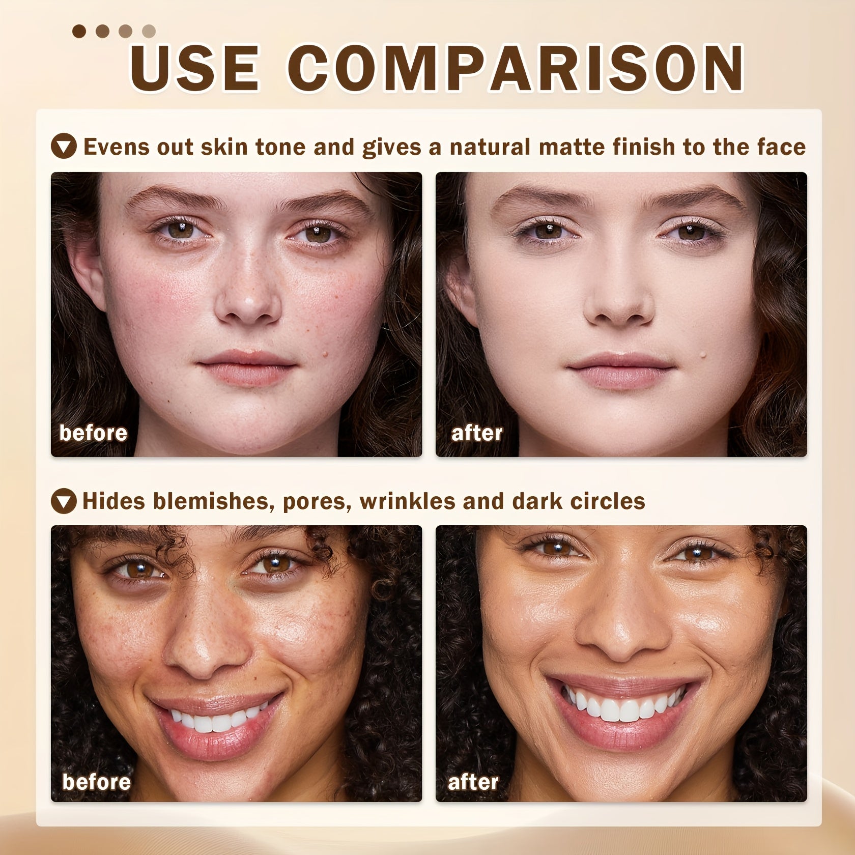 Perfect Air Foundation, Women Makeup-Flawless High Coverage CC Cream With 24H Wear&Lightweight Moisturizing Formula, Natural Nude Finish For Mature Skin&Older Women, Buildable Coverage For Smooth Radiant Skin, Christmas Gift