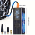Portable Tire Inflator with Digital Pressure Gauge | 180 PSI, Rechargeable Battery, LED Light, Cordless, Suitable for Cars, Motorcycles, Bicycles, and Balls